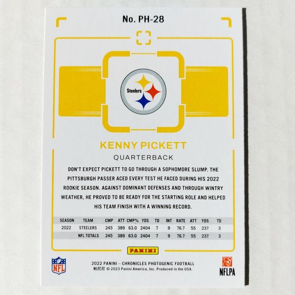 Pittsburgh Steelers (Kenny Pickett) - FTBL [27_KP1] - Rookie Card (RC) - Picture 3 of 3